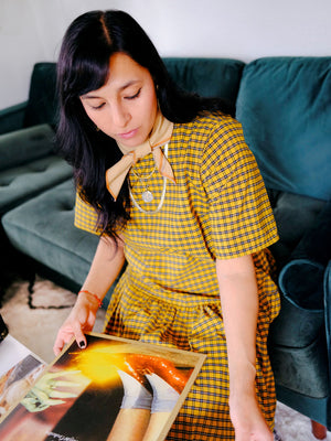 The Billy - Mustard Gingham - The Little Project 