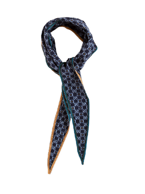 The Jackie - Navy Foulard - The Little Project 