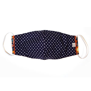 The Mask - Navy Floral/Navy Dot - The Little Project 
