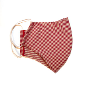 The Mask - Wine Gingham/Stripe - The Little Project 